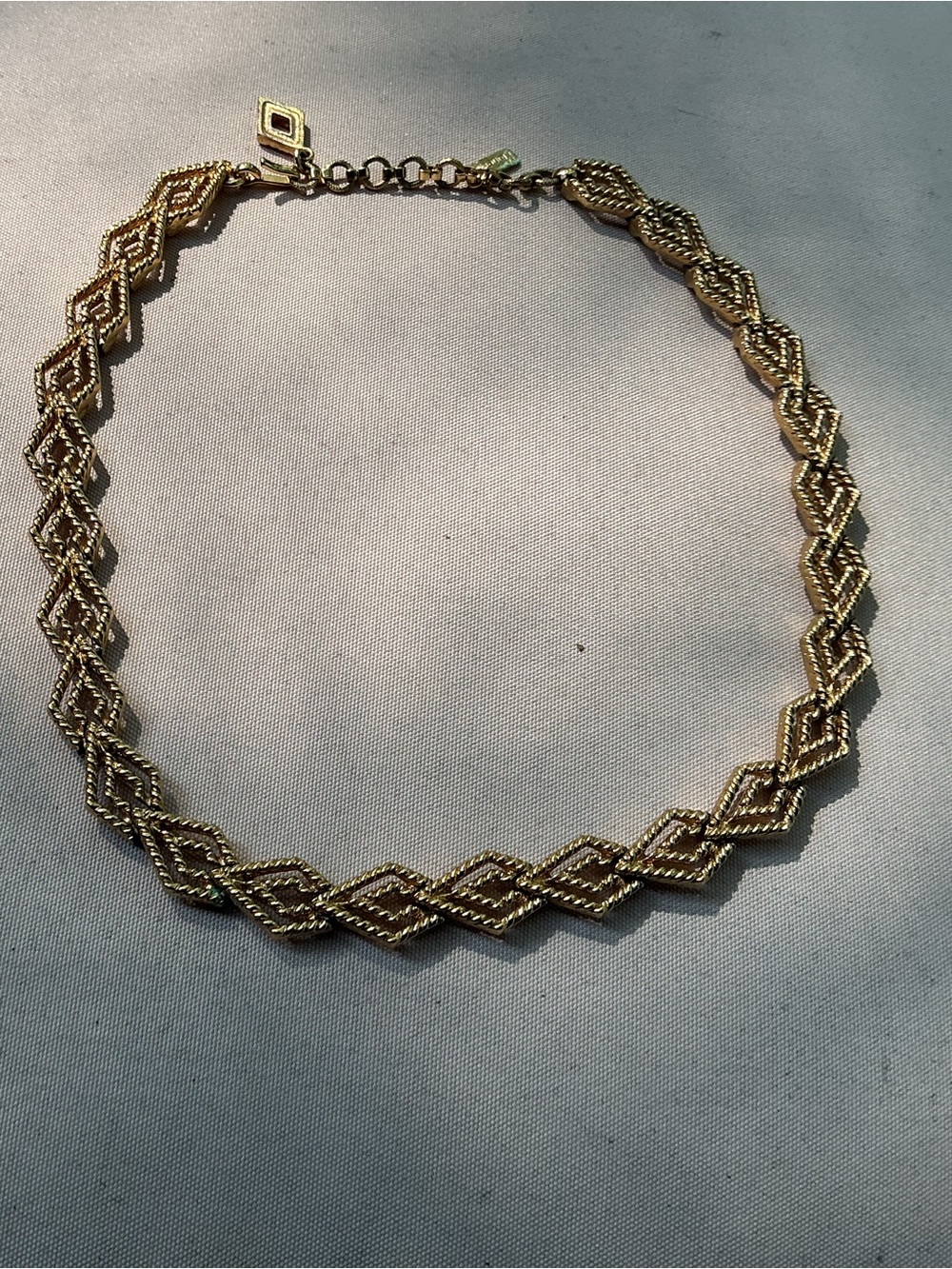 Monet Gold-Tone Braided Geometric Choker Necklace